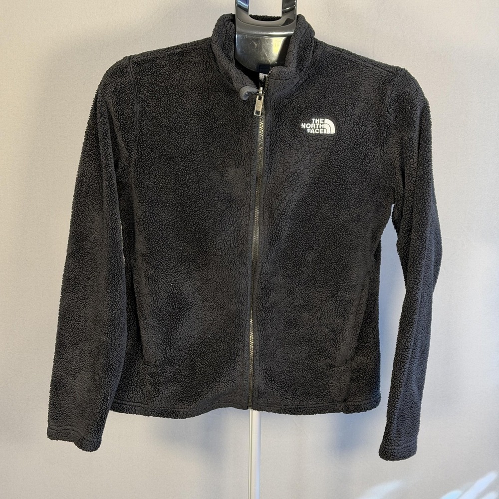 The North Face Fleece Jacket Girls XL 14/16 Gray Fair Full Zip Hiking Warm